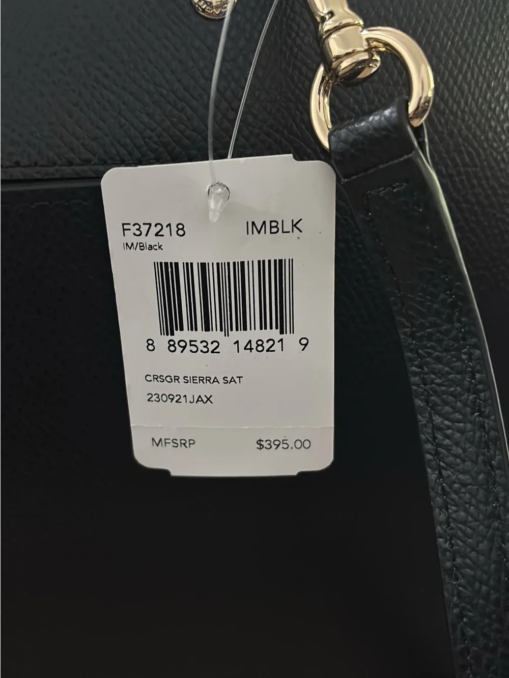 Coach Black‎ Leather Sierra Black Satchel with Gold Hardware